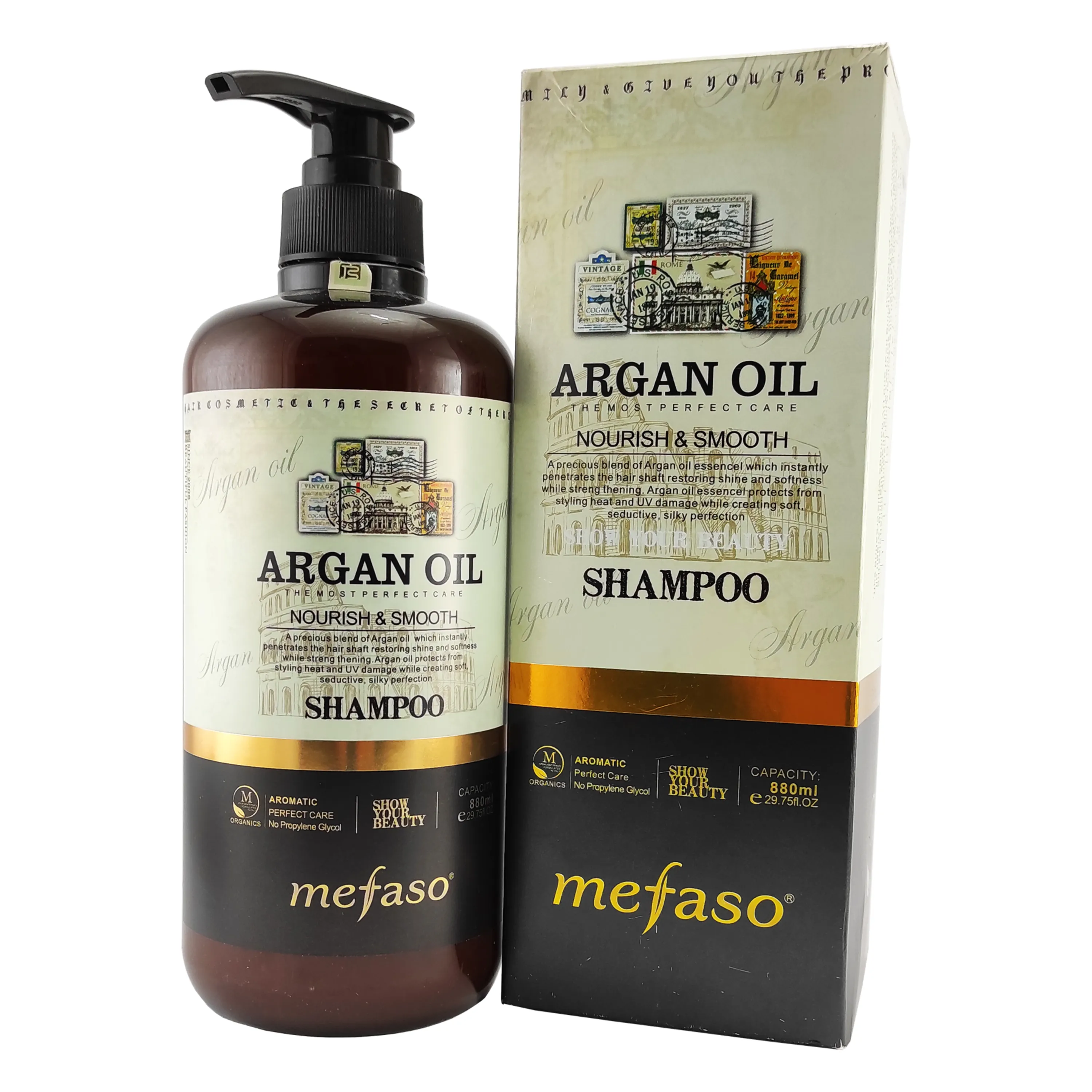 شامپو مو آرگان برند میفاسو حجم 880 میلی لیتر