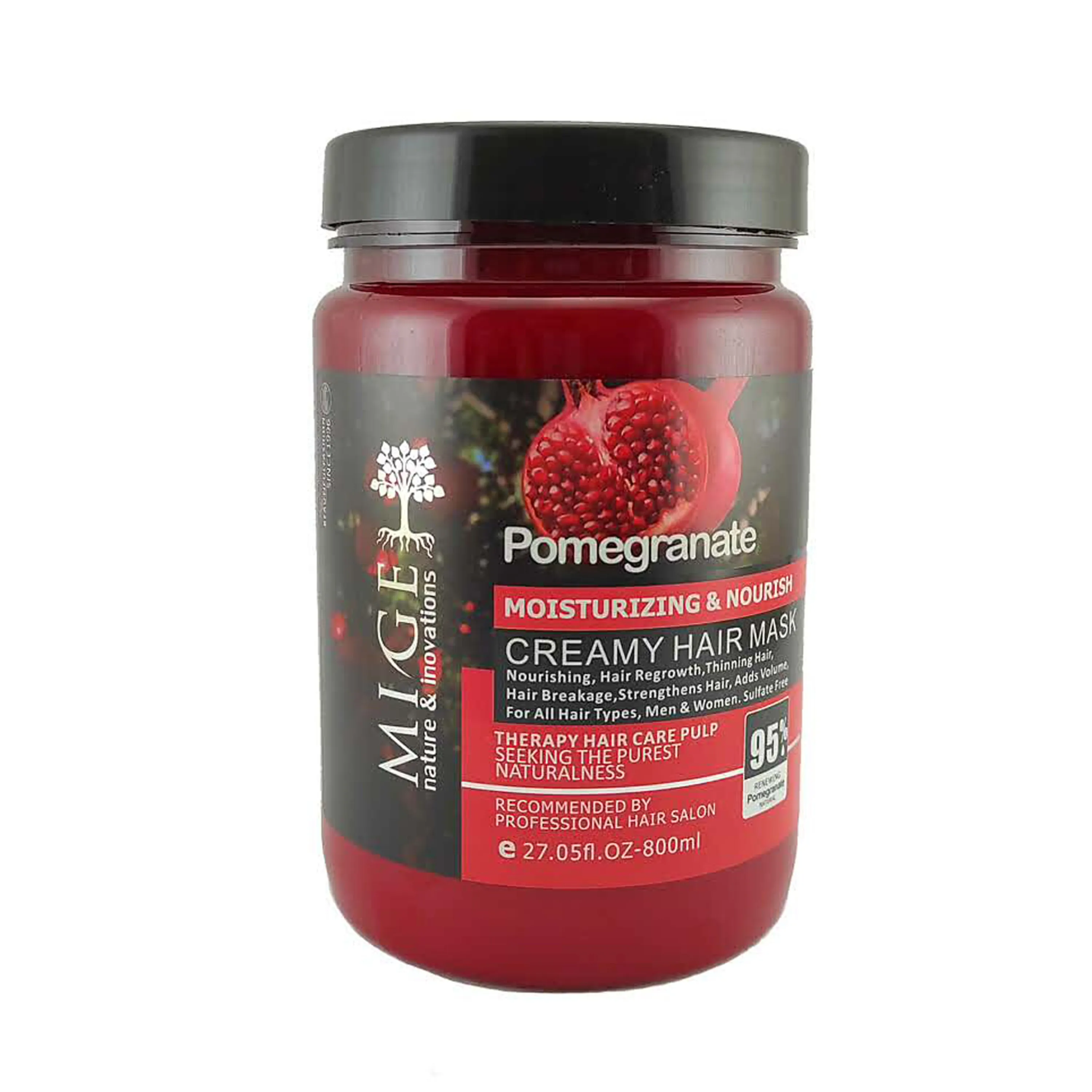 ماسک مو فری سولفات و مرطوب کننده انار میگ - MIGE Pomegranate Hair Mask ماسک مو فری سولفات و مرطوب کننده انار میگ - MIGE Pomegranate Hair Mask
