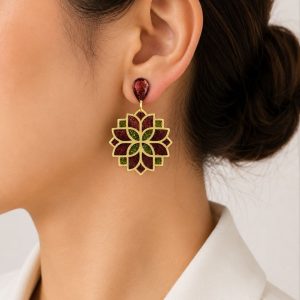 گوشواره رزینی زنانه شکوفه آذرخش