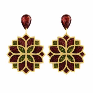 گوشواره رزینی زنانه شکوفه آذرخش