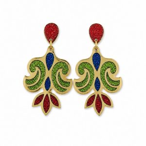 گوشواره رزینی زنانه لاله واژگون